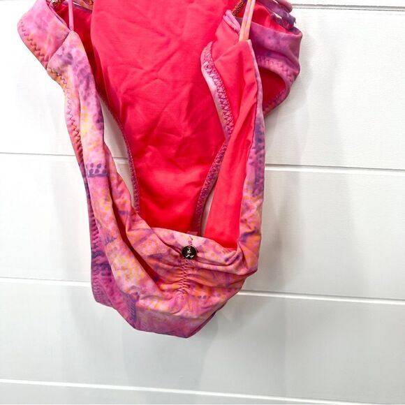 Ale by Alessandra Strappy Sexy Monokini Island Fire Pink Tie Dye XS Revolve - Picture 10 of 11